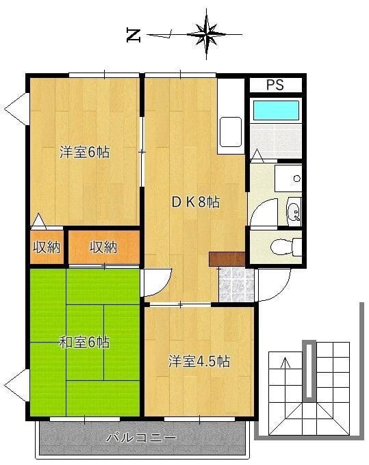 サニーヒル三田 301 間取り図