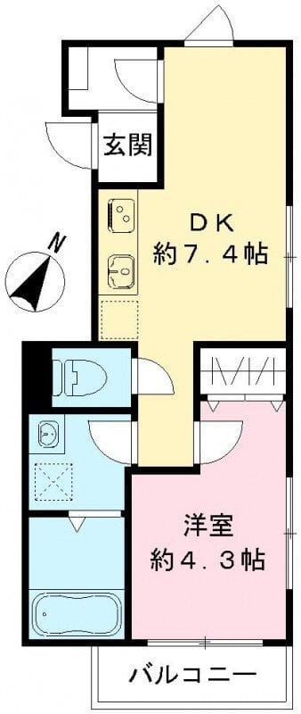 ルガロ西麻布 202 間取り図