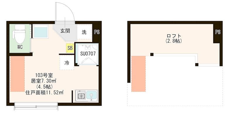 ハーモニーテラス江原町Ⅲ 103