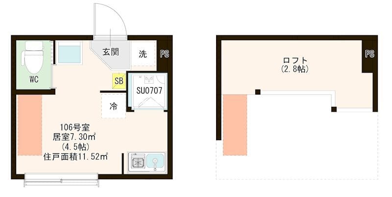 ハーモニーテラス江原町Ⅲ 106