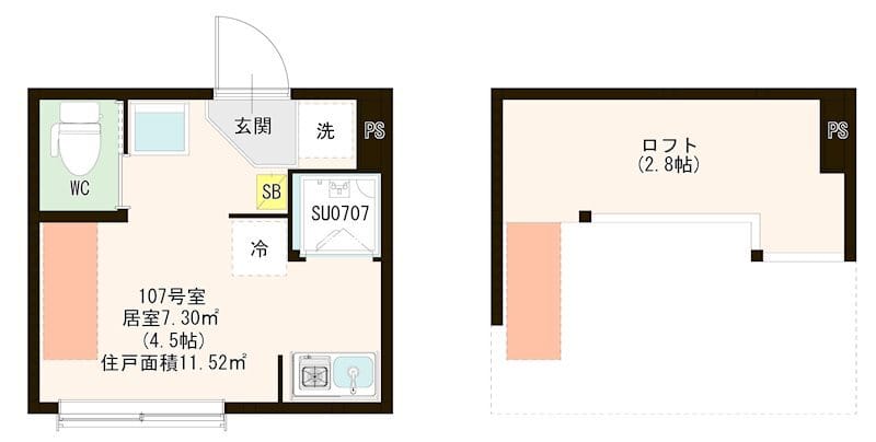 ハーモニーテラス江原町Ⅲ 107