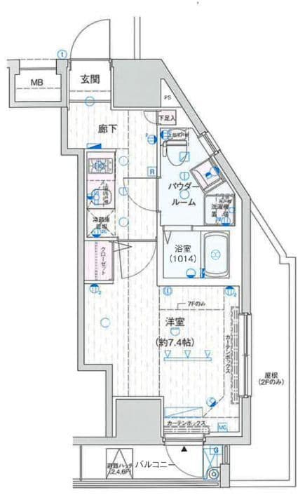ルクシェール新宿中落合 203 間取り図