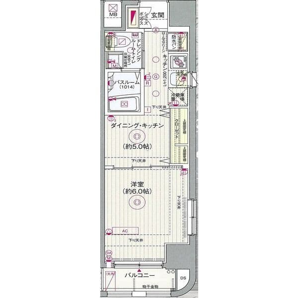 エステムプラザ日本橋レジェンド 204 間取り図