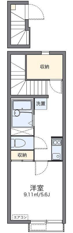 レオネクストルミエール北沢 202 間取り図