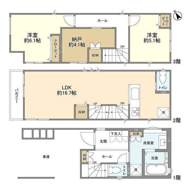 Kolet宮前南平台 21万円/入力なし/なし 間取り図