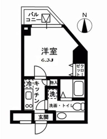 レジディア中野 701 間取り図