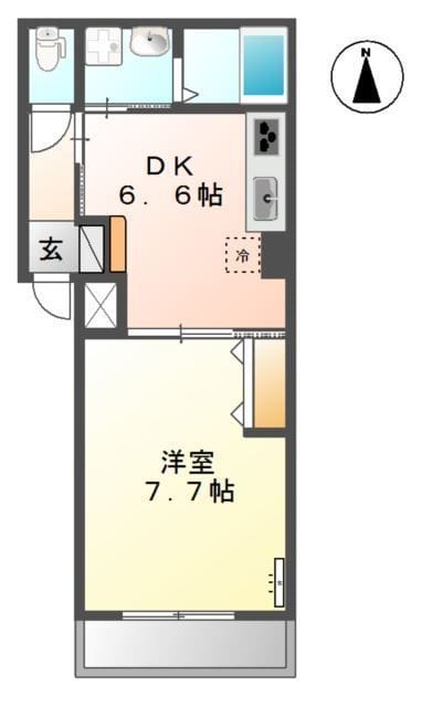 クレッセントコート 102 間取り図