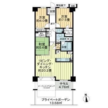 グランシティパレ・ド・リヴァージュ 0141 間取り図