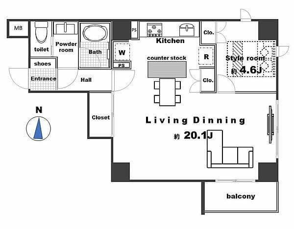 サンヴェール亀有 402 間取り図