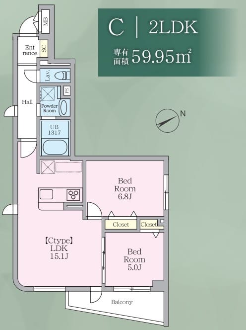 A-3 ASAGAYA Residence 103 間取り図