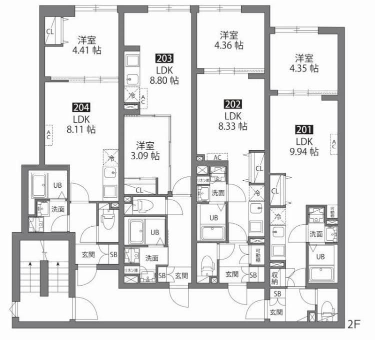 ルネコート大鳥居Ⅳ 201