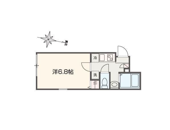 MELLAS北千住 102 間取り図
