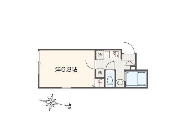 MELLAS北千住 302 間取り図
