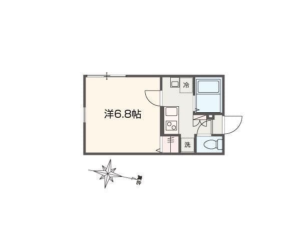 MELLAS北千住 401 間取り図