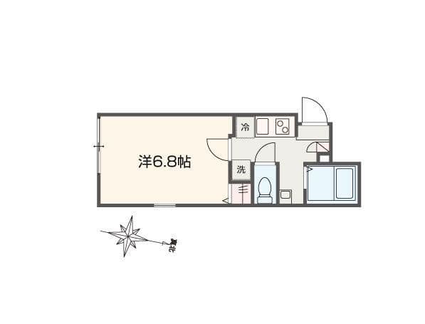 MELLAS北千住 402 間取り図