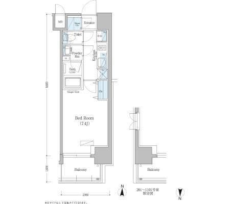 アーバネックス深川住吉 401 間取り図