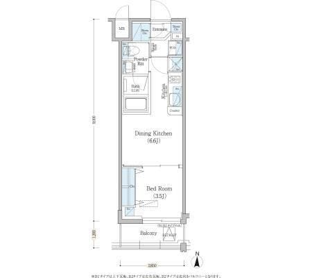 アーバネックス深川住吉 602 間取り図