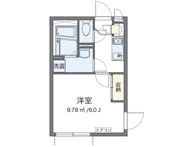 クレイノラメールエムズ 101 間取り図