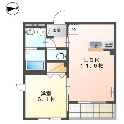 鶴見区下末吉新築マンション(仮 205 間取り図