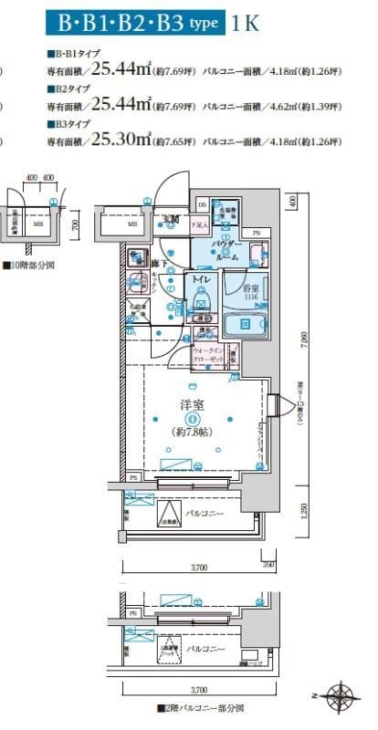 リヴシティ森下駅前 1102 間取り図