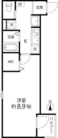 T’s Cuore六町Ⅱ 204 間取り図