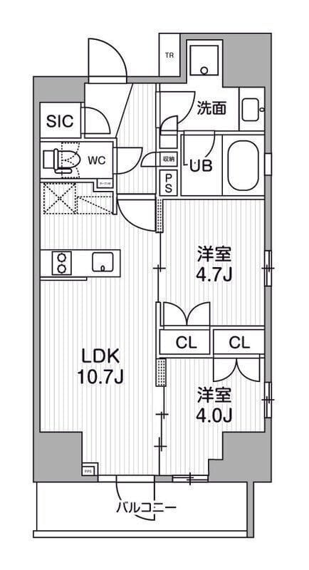 グランエール西日暮里NORTH 1101 間取り図
