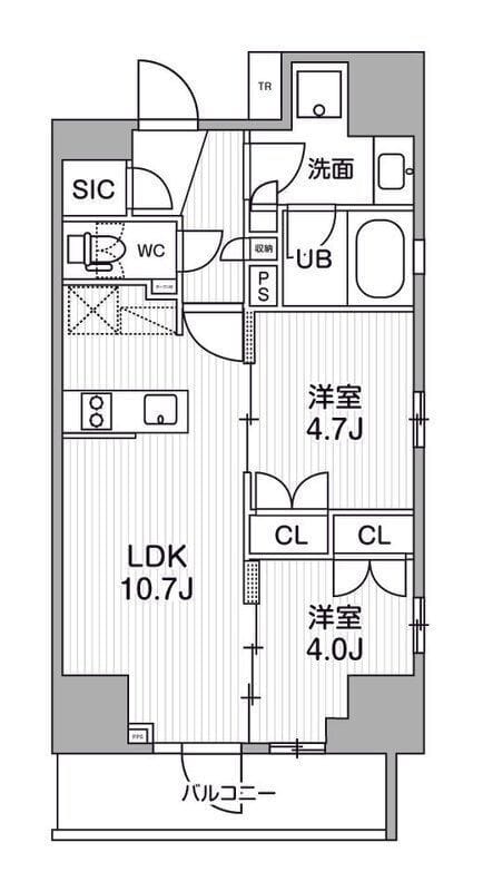 グランエール西日暮里NORTH 301 間取り図