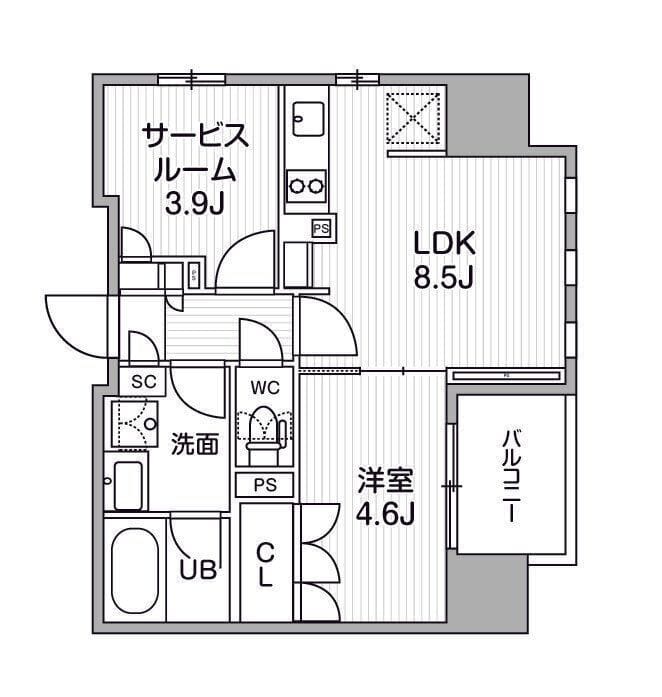 グランエール西日暮里NORTH 704 間取り図