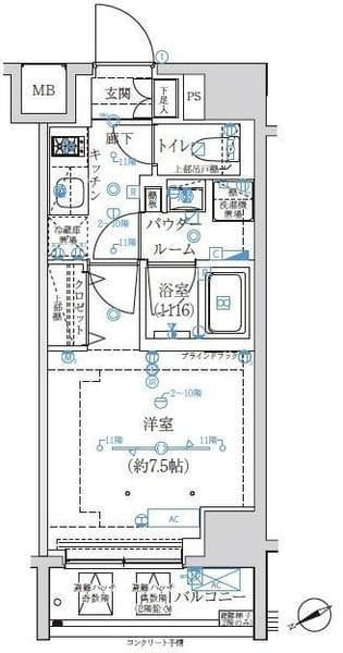 アルテシモリュクス 1002 間取り図