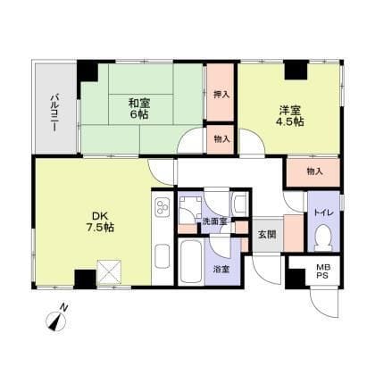 テンダーハウスII番館 202 間取り図