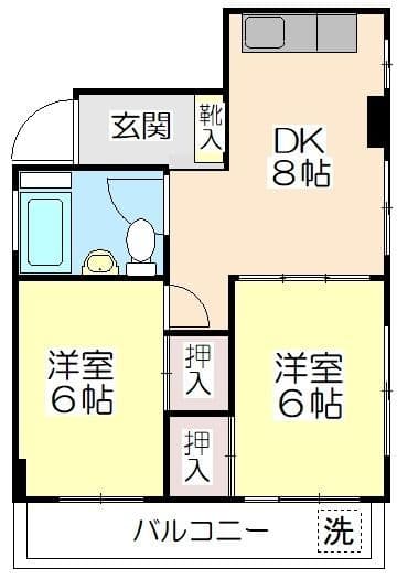 サンハイム巣鴨 4B 間取り図