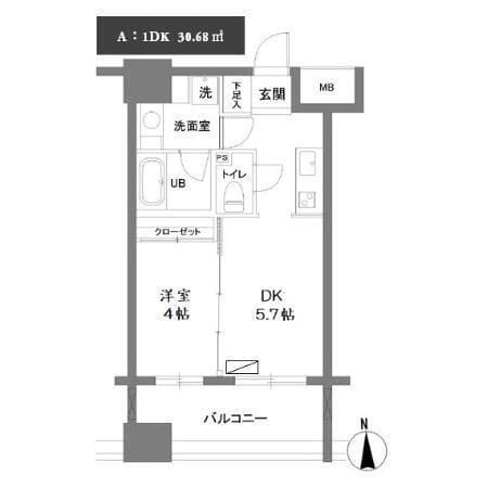 カスタリア森下 302 間取り図