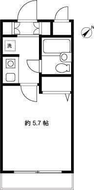 カーサスプレンディッド新宿払方町 204 間取り図