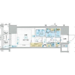 エステムプラザTOKYO RISE 203 間取り図