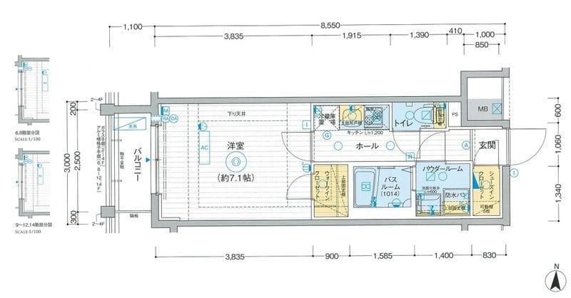 エステムプラザTOKYO RISE 904 間取り図