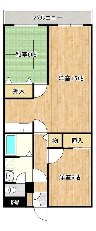 カームヤタ藤第一 202 間取り図