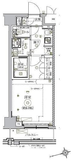RELUXIA北新宿 305 間取り図