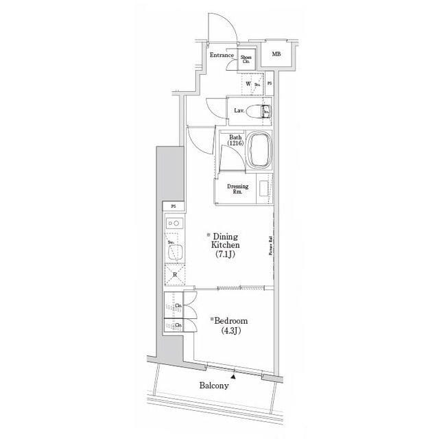ザ・パークハビオSOHO市谷左内町 105 間取り図