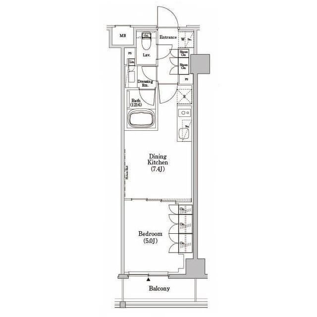 ザ・パークハビオSOHO市谷左内町 205 間取り図