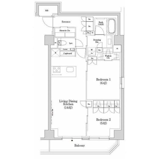 ザ・パークハビオSOHO市谷左内町 603 間取り図