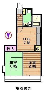 イワタハイツ 401 間取り図