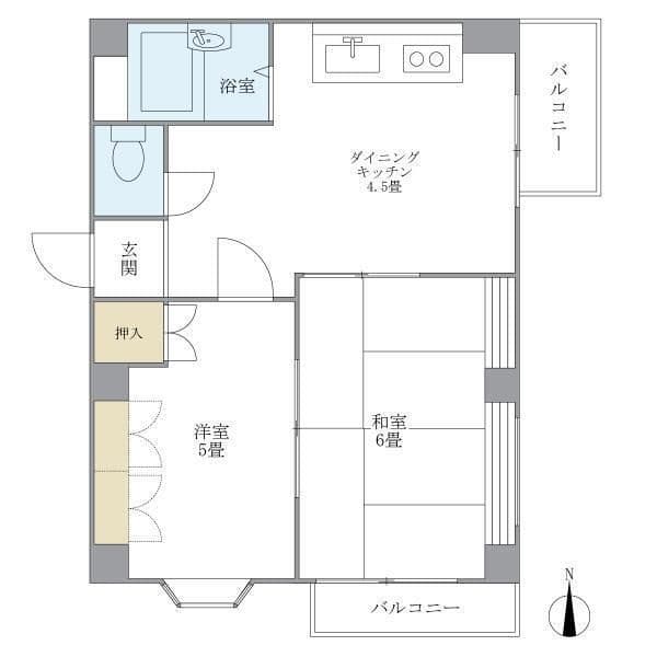 メゾン西ヶ原 401 間取り図