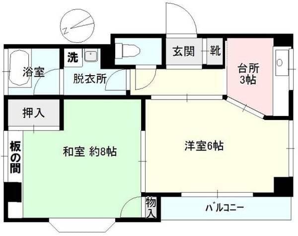 ハイネスイイダ 201 間取り図