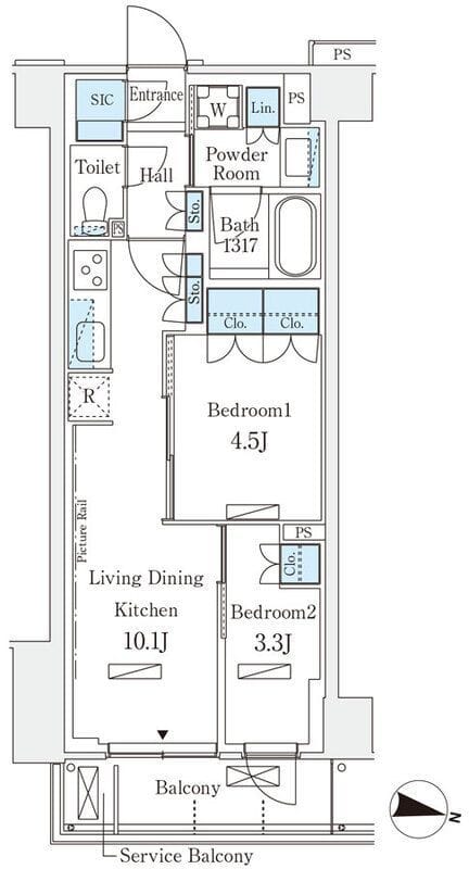 ロイヤルパークス赤羽サウス 303 間取り図