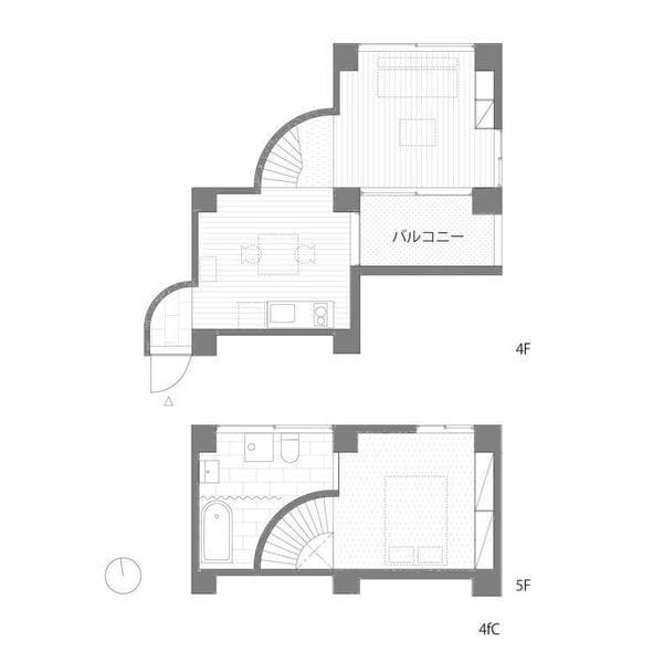 三組坂flat 4FC 間取り図