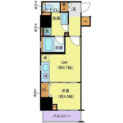 クレイシア秋葉原ラグゼスウィート 801 間取り図