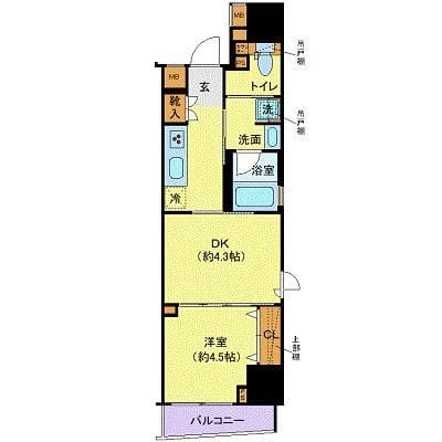 クレイシア秋葉原ラグゼスウィート 806 間取り図