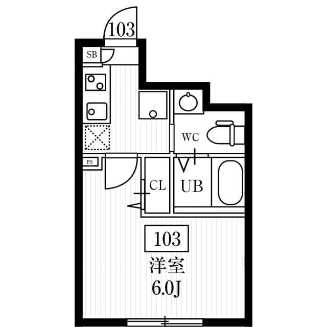 ミハス千川Ⅱ 103 間取り図