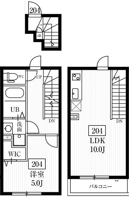 ミハス千川Ⅱ 204 間取り図