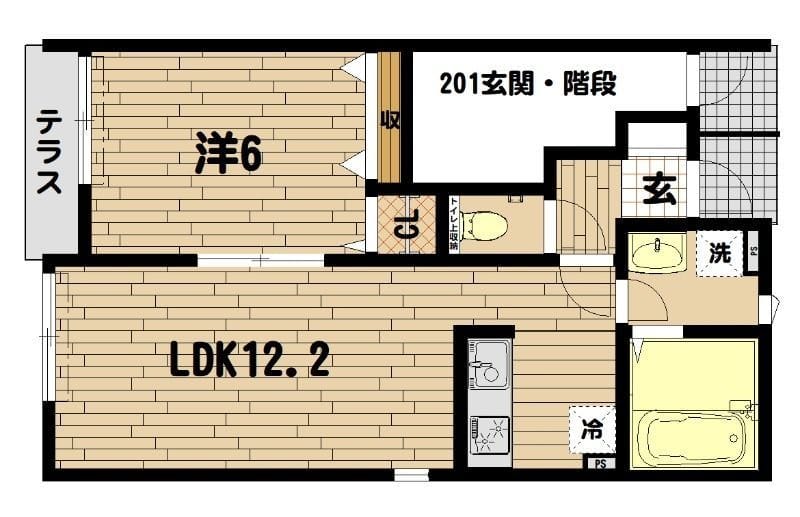 サンウッド横濱浦島丘 101 間取り図